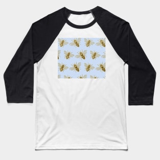 Golden honey bees on surfmist blue Baseball T-Shirt